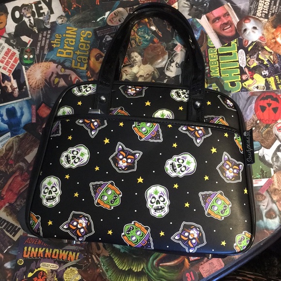 Sourpuss Handbags - Halloween Mask Big Bowler Bag 🎃